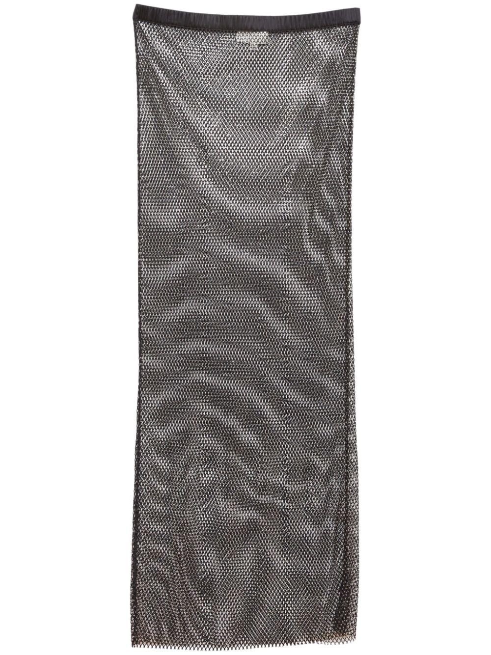Fishnet maxi skirt - Black