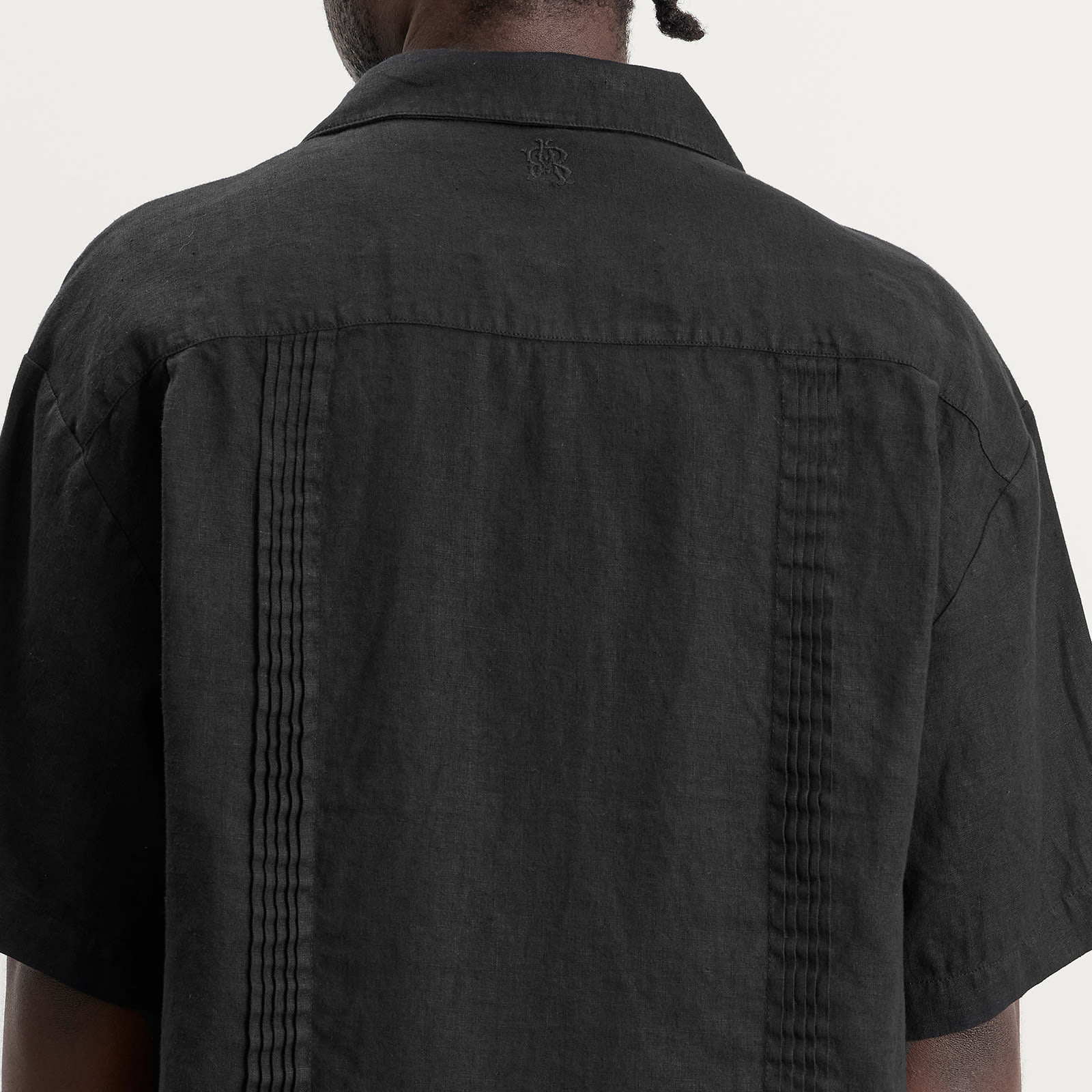 Men's Guayabera Vacation Shirt Black