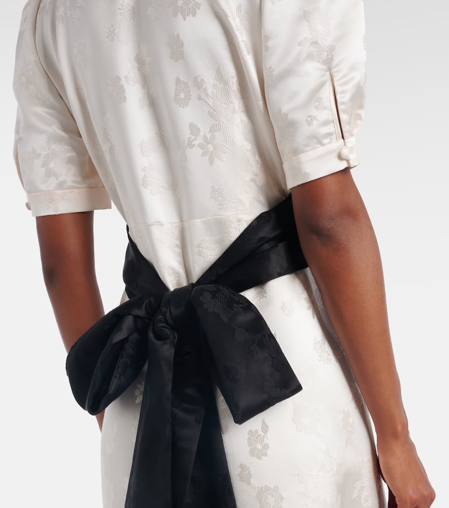Larkin floral silk midi dress