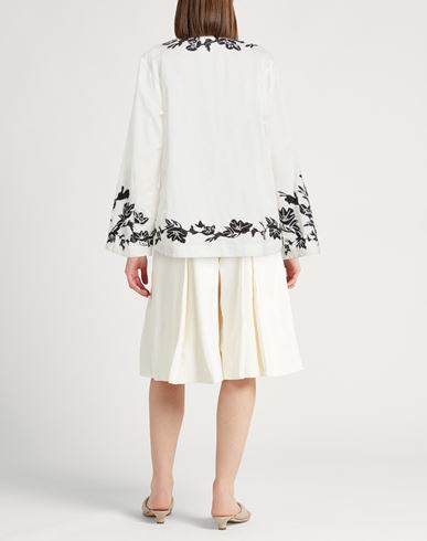 Woman Top White Size L Linen, Cotton