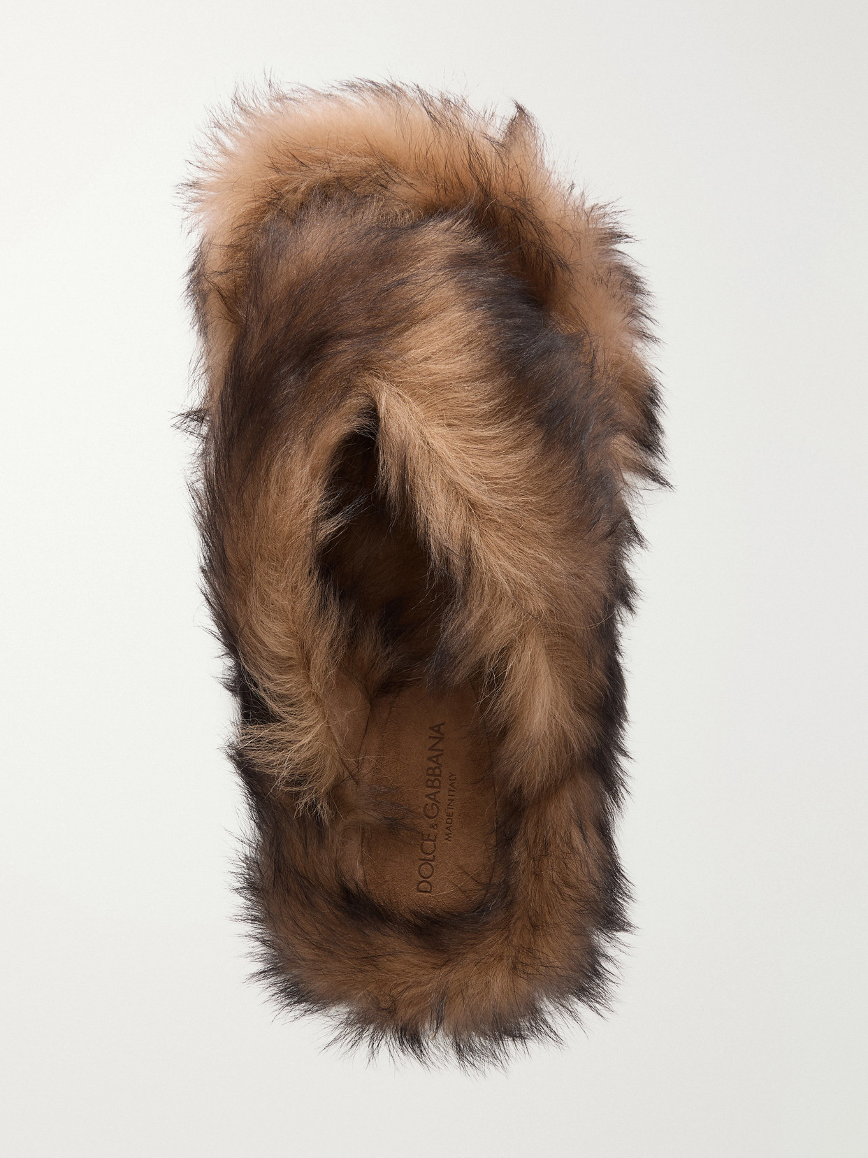 Shearling Slides - Brown