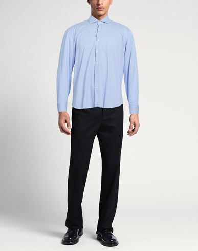 Next Man Shirt Light blue Size 15 Polyamide, Elastane