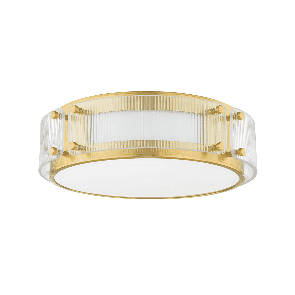 Aged Brass LED Flush Mount from the Clifford Collection