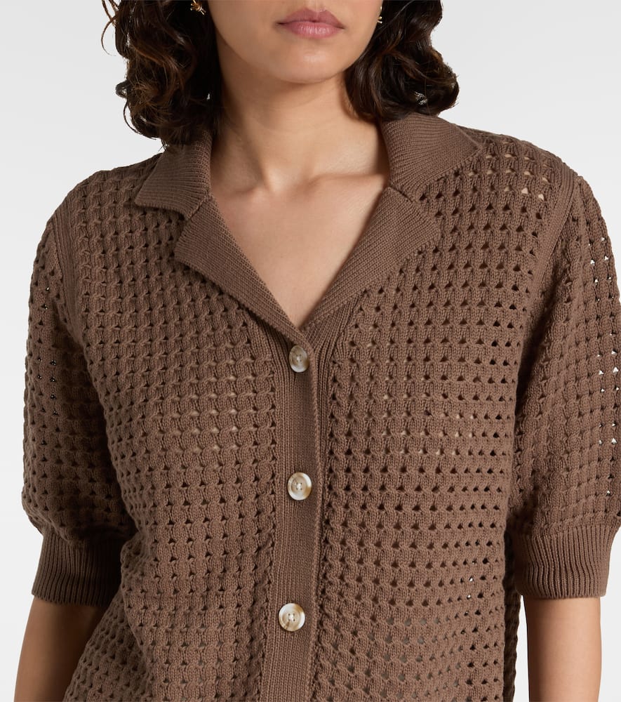Ellie open-knit cotton shirt