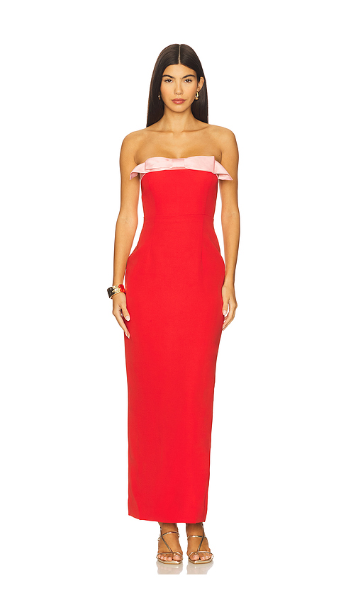 Sonya Moda Ivrea Ribbon Dress in Lola Red. XL/1X also in M
