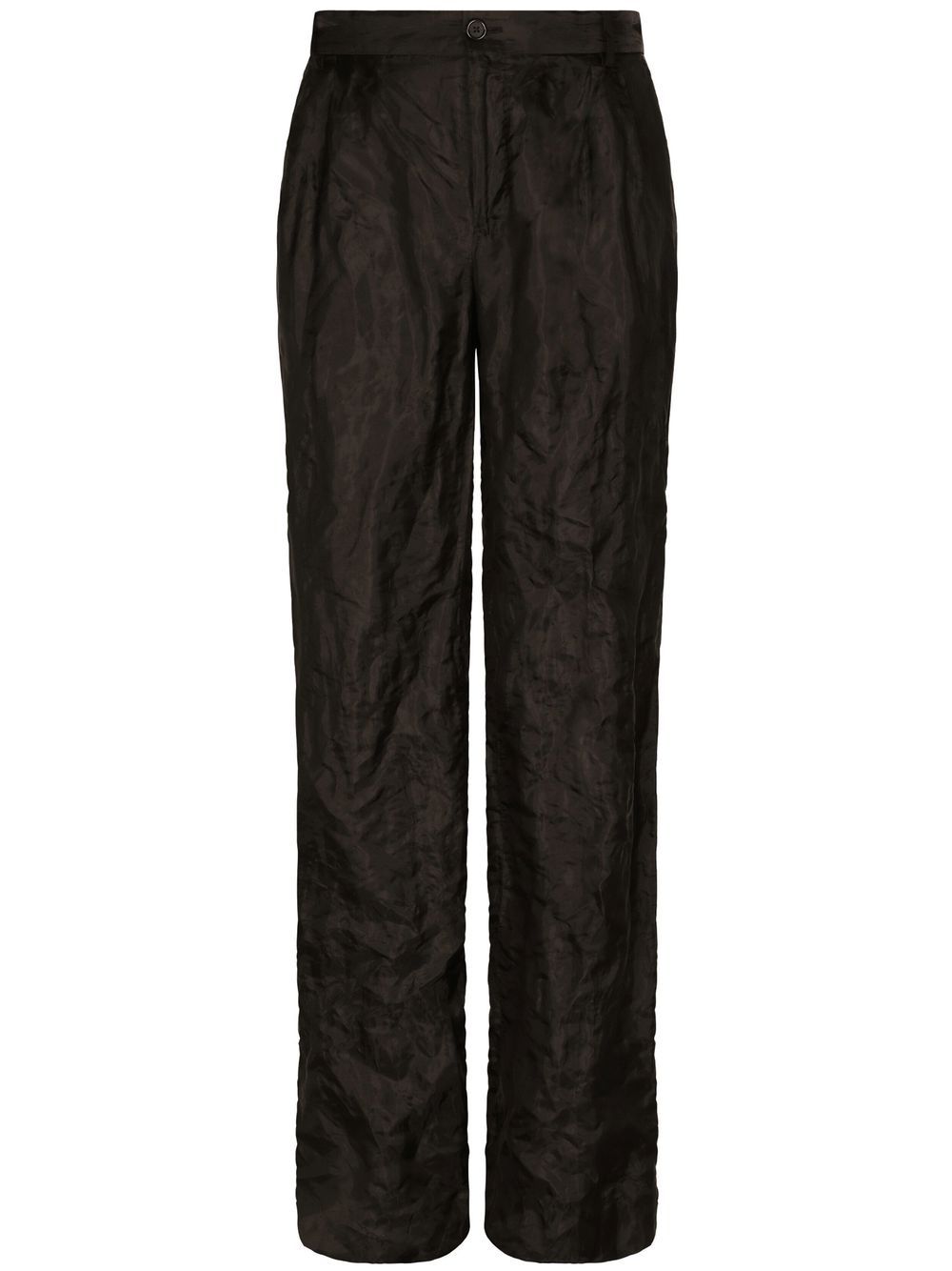 Logo-patch straight-leg trousers - Black