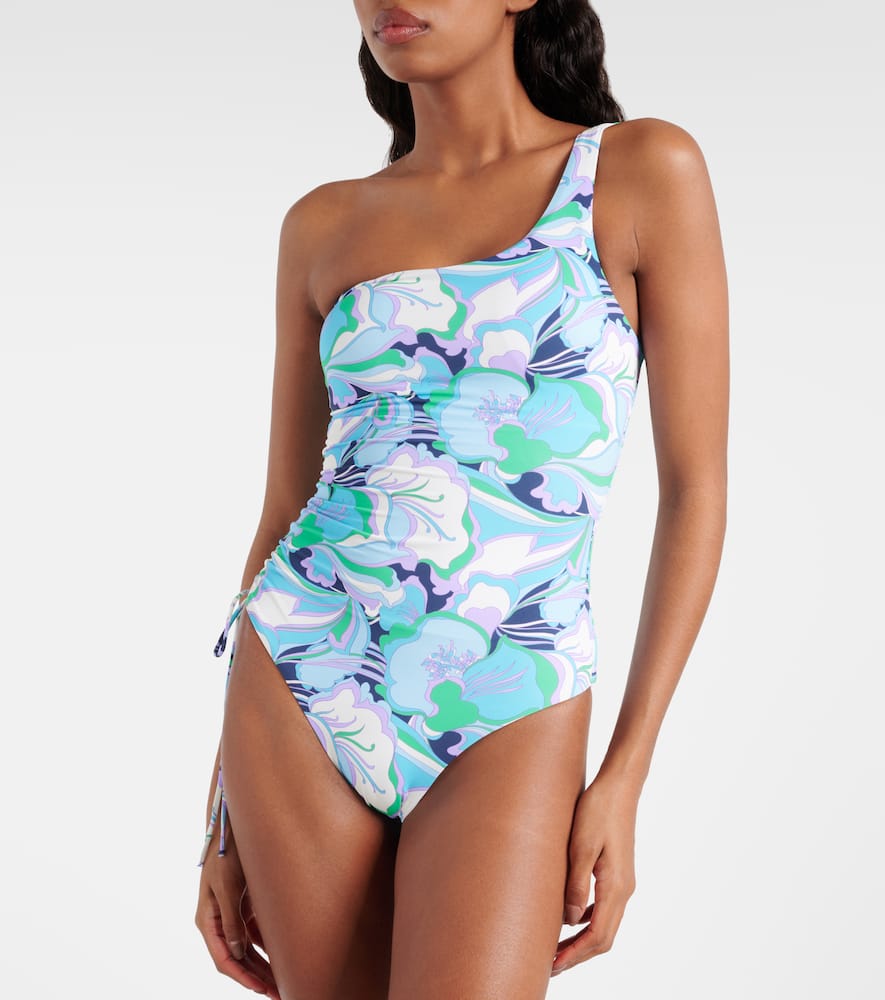 Bodrum one-shoulder floral swimsuit