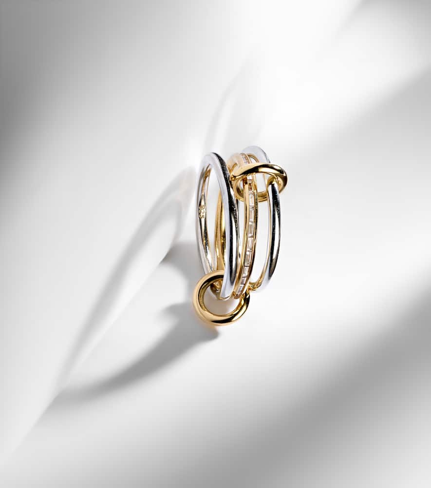 Spinelli Kilcollin Sonja SG 18kt gold and sterling silver ring with diamonds