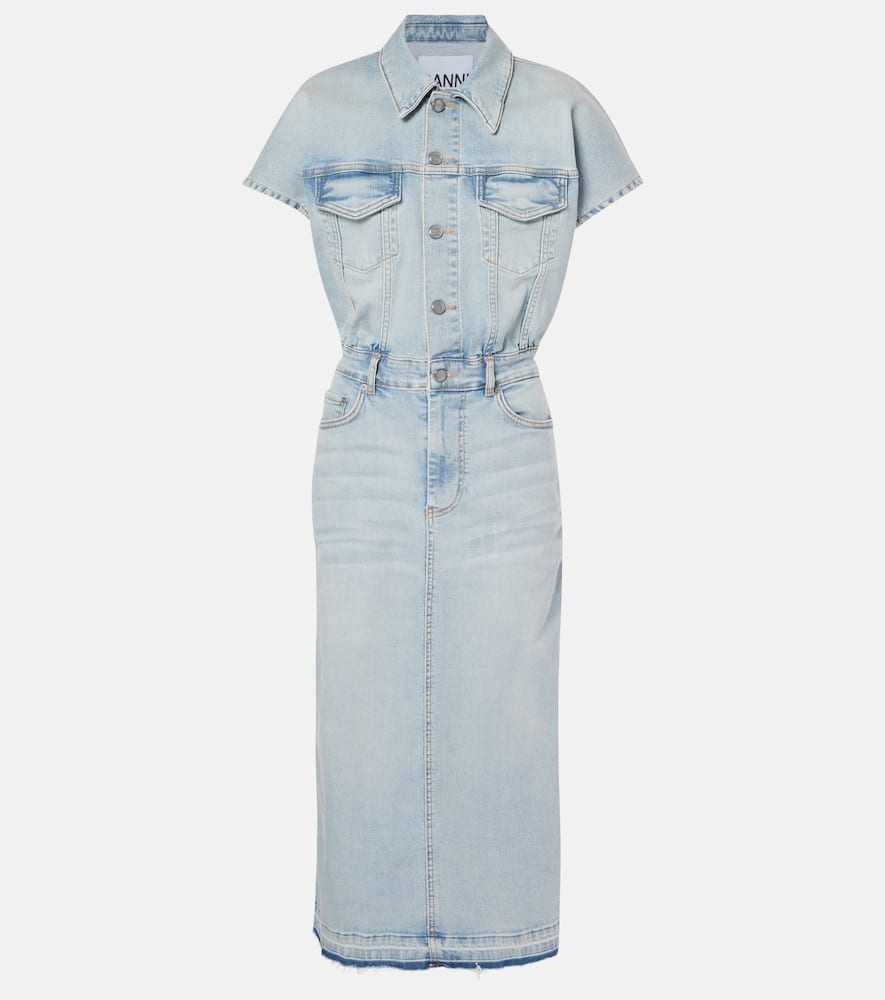 Denim midi dress