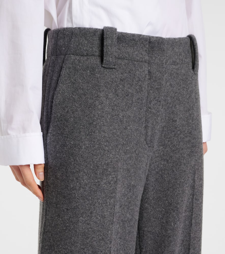 Violet mid-rise wide-leg pants
