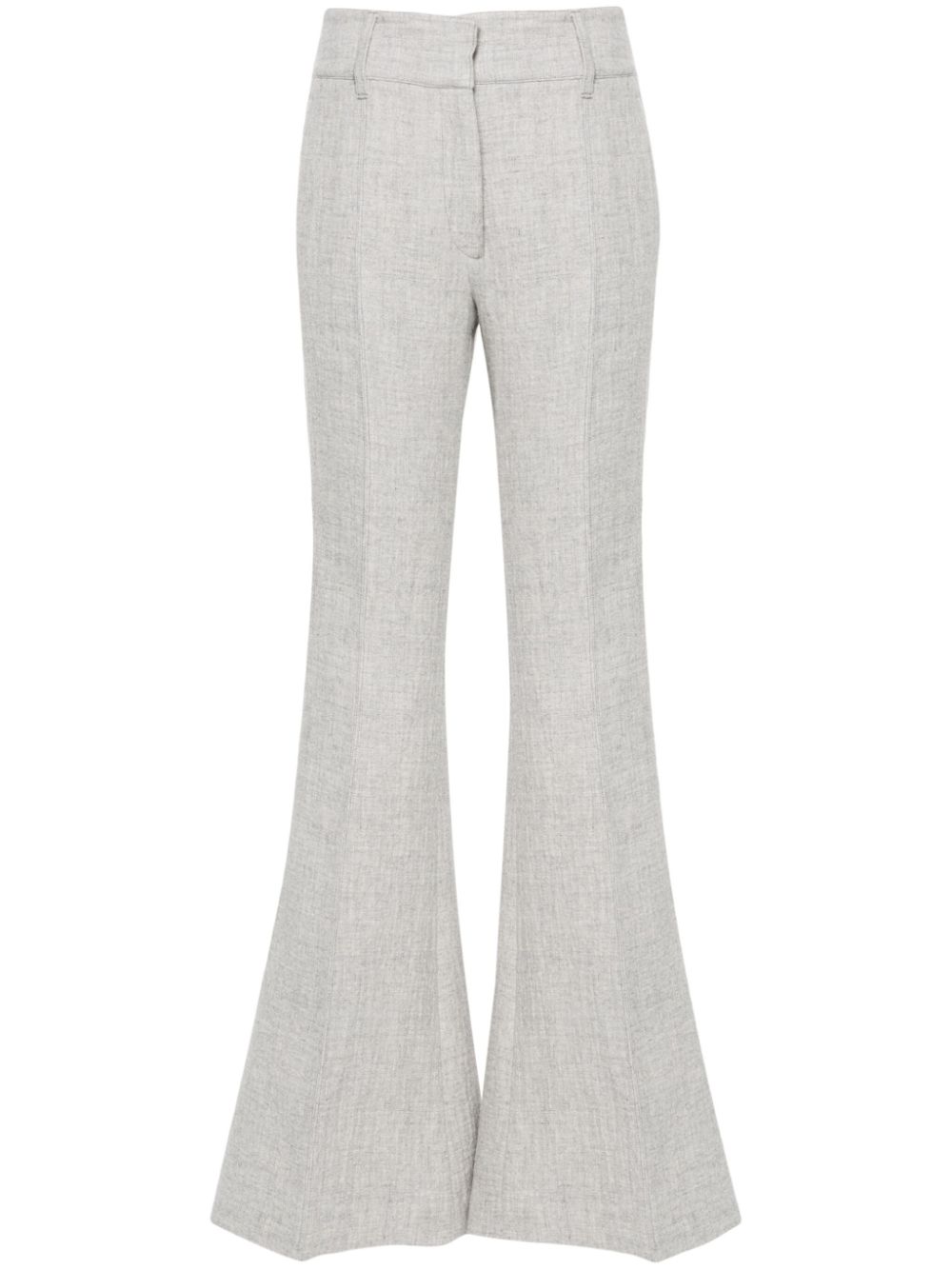 Rhein flared seam-detail flared trousers - Grey