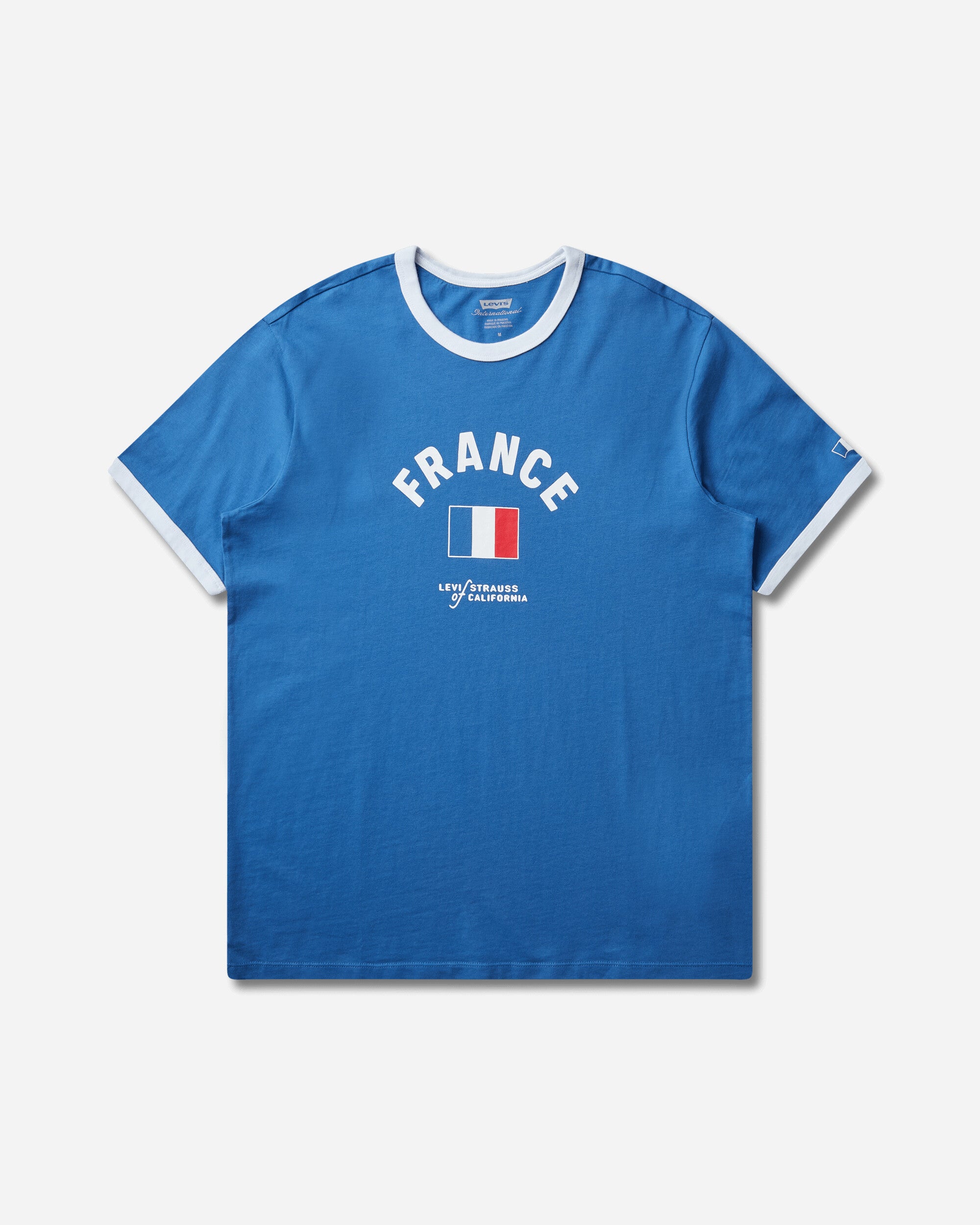 Men s France Ringer T-Shirt Blue