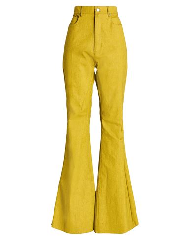 Woman Jeans Yellow Size 26 Cotton, Elastomultiester, Rubber
