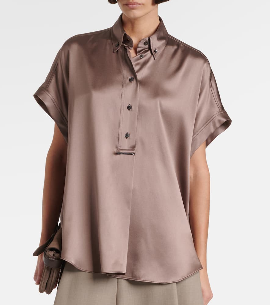 Silk-blend shirt