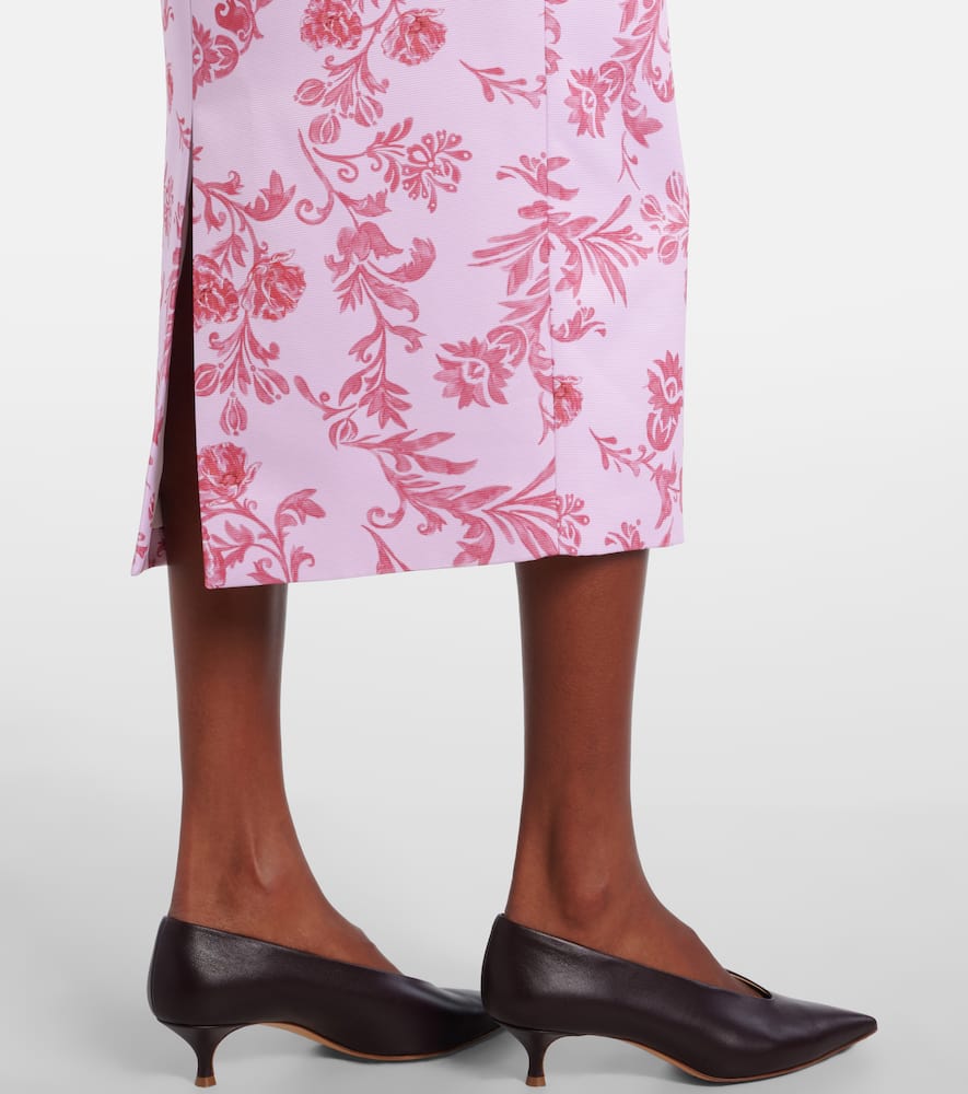 Lorelei floral taffeta faille pencil skirt