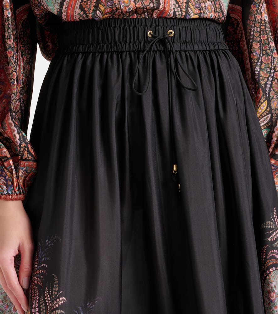 Rhiannon ruffled silk maxi skirt