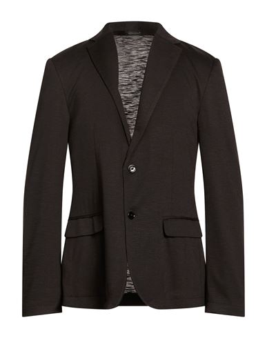 Man Blazer Black Size 42 Polyester, Viscose, Elastane