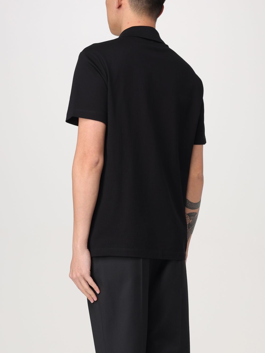 Medusa Head piqué polo shirt - Black