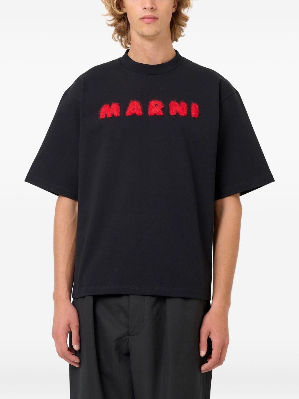 Marni logo-embroidered T-Shirt - Black