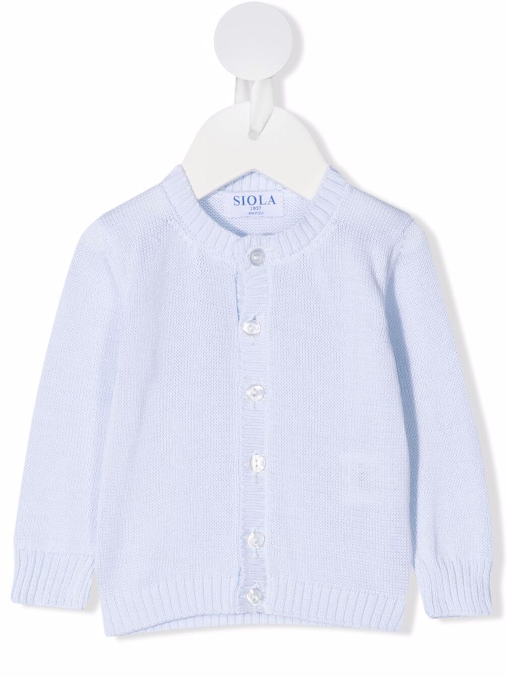Buttoned knitted cardigan - Blue