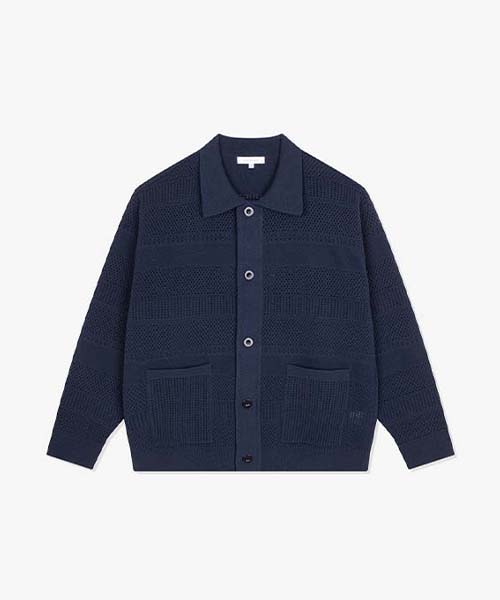 LKS51315 Dark Navy Overfit Knit Cardigan 