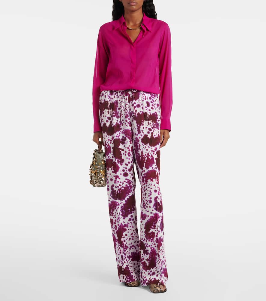 Crêpe straight pants