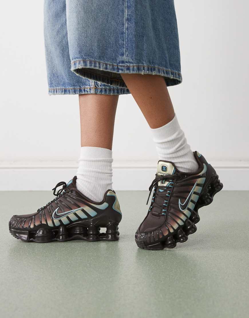 Shox TL trainers in black and blue