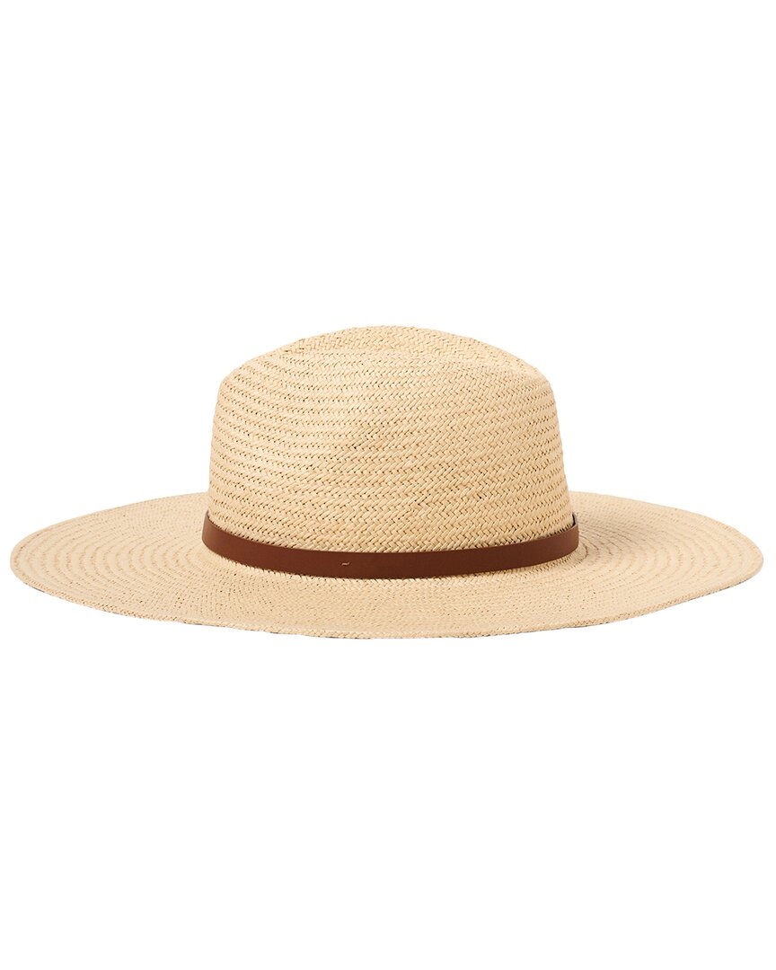 Marina Leather-Trimmed Straw Hat