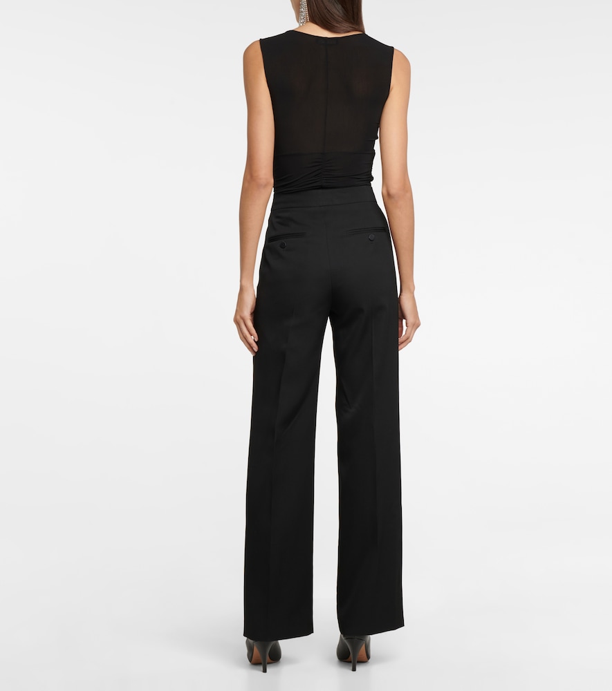 Scarly wide-leg wool pants