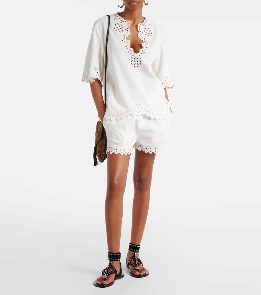 Balyme embroidered cotton shorts