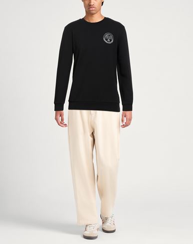 Man Sweatshirt Black Size M Cotton