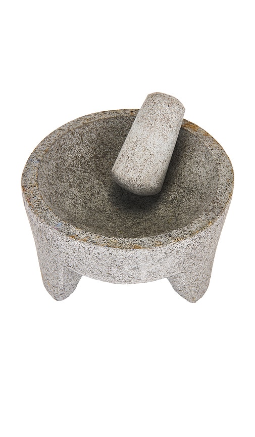 Verve Culture Molcajete in Tortilla Basket in Grey