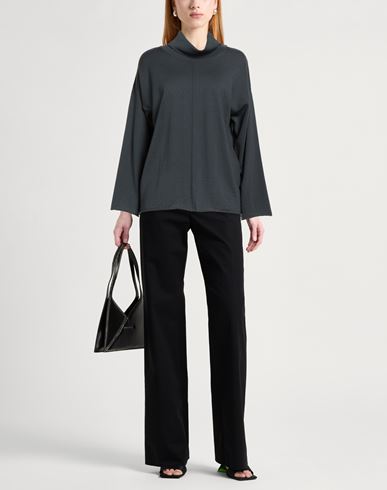 Woman Turtleneck Grey Size 4 Merino Wool