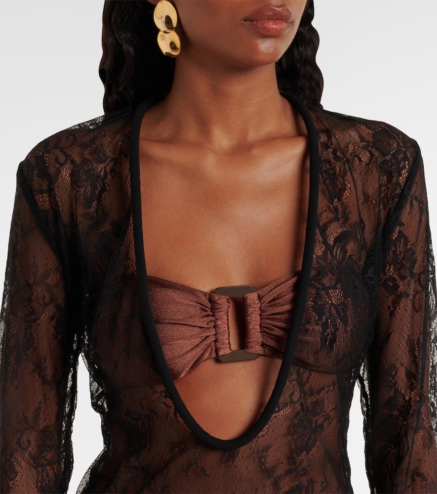 Sheer lace maxi dress