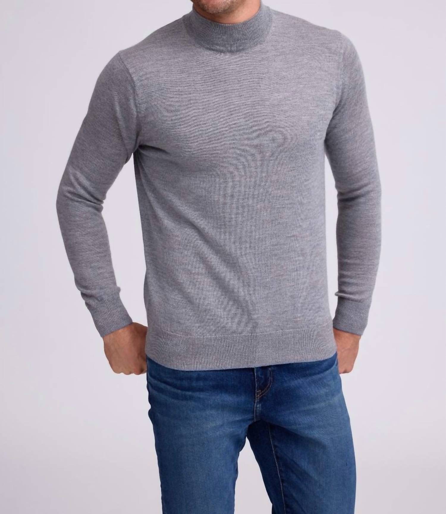 Bode Mock Neck Sweater In Platinum