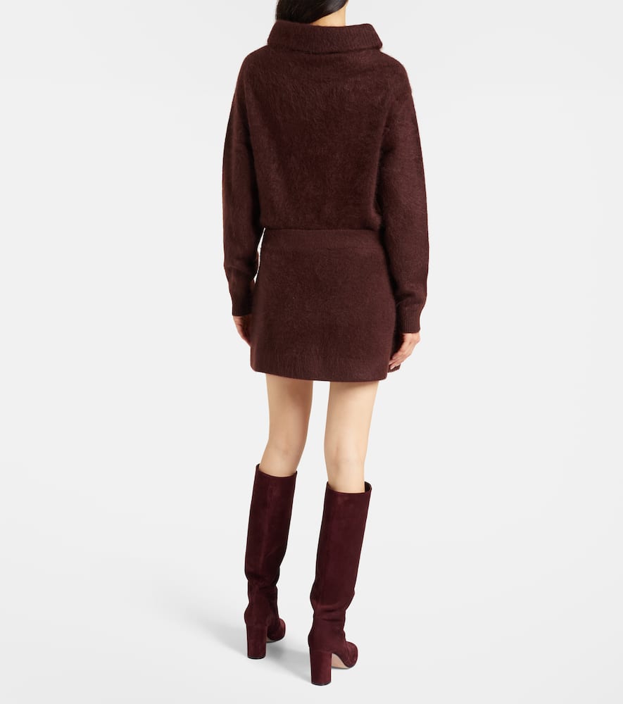 Fluffy Statement wool-blend miniskirt