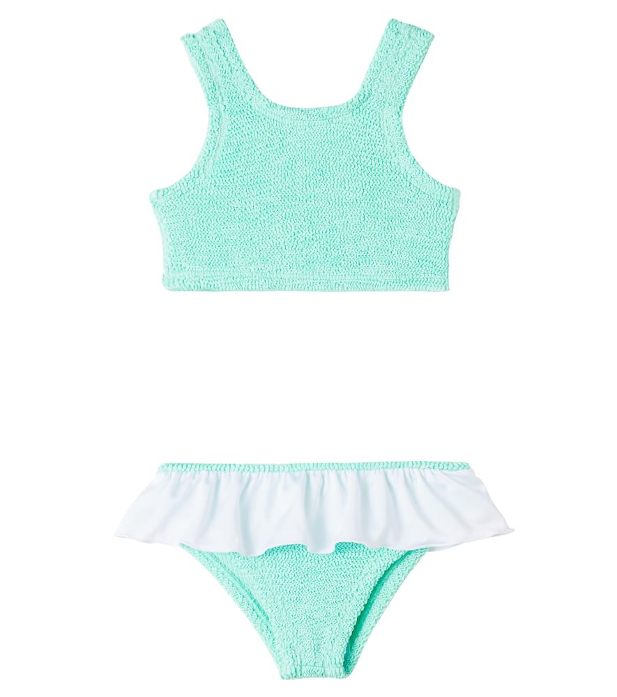 Olive frilled swimsuit