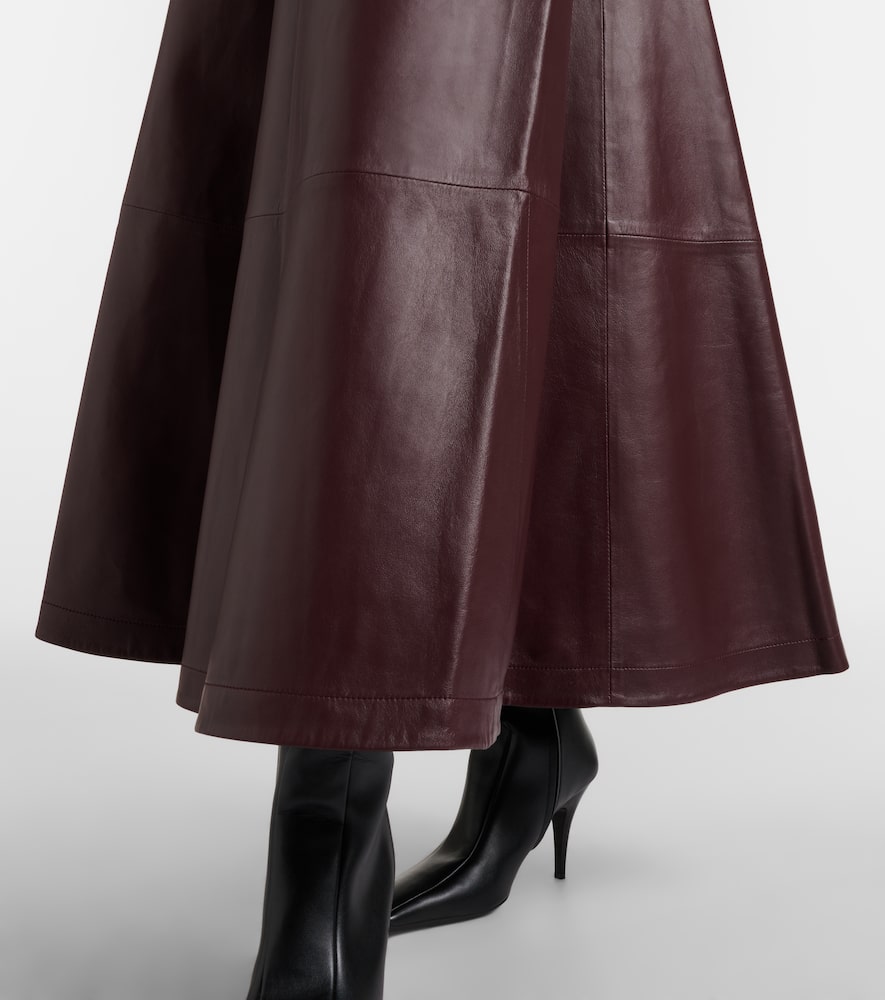 Varda leather maxi skirt