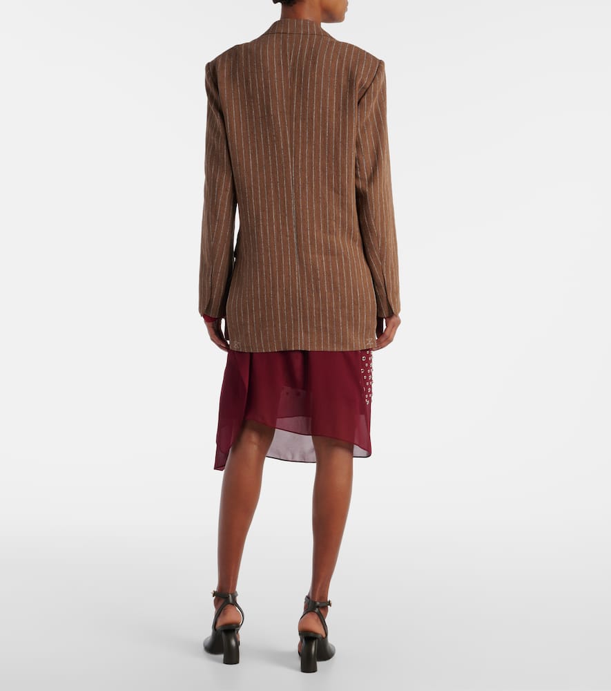 Dries Van Noten Striped linen-blend blazer