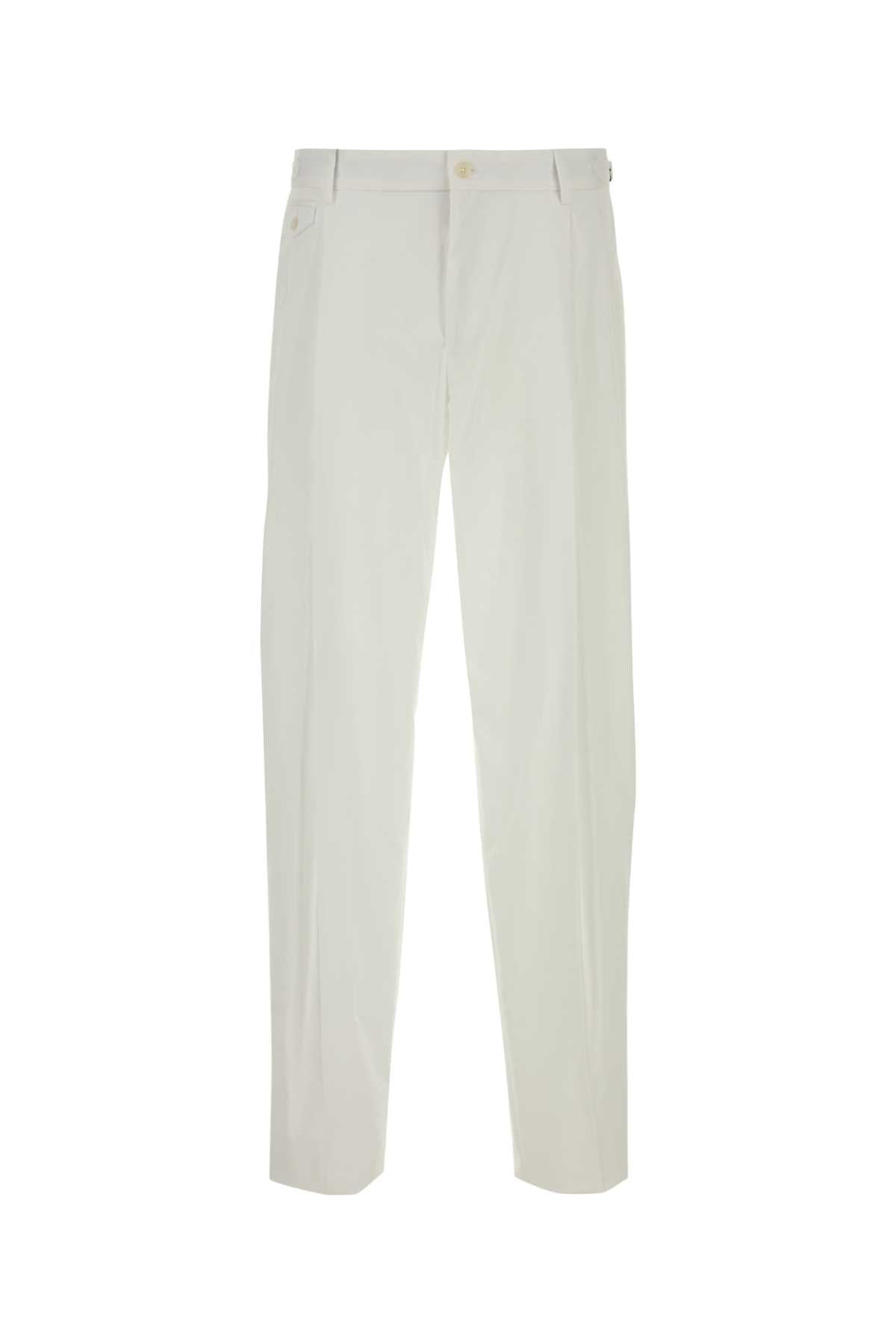 White Cotton Trousers — White