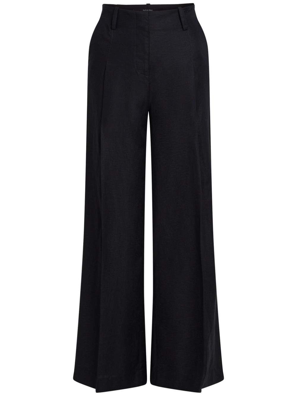 High-rise wide-leg trousers - Black