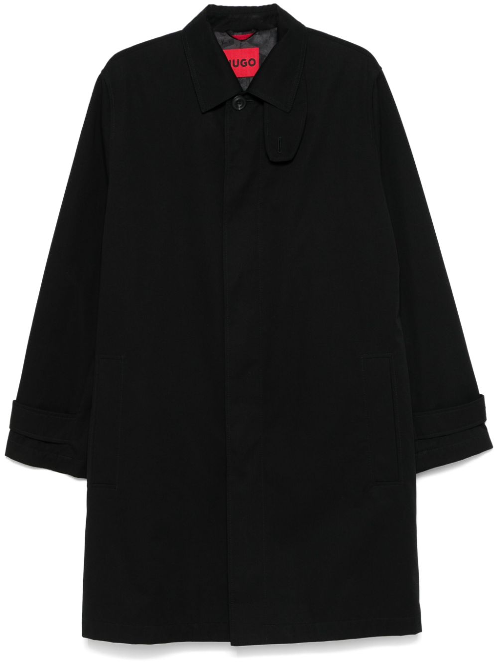 Single-breasted trench coat - Black