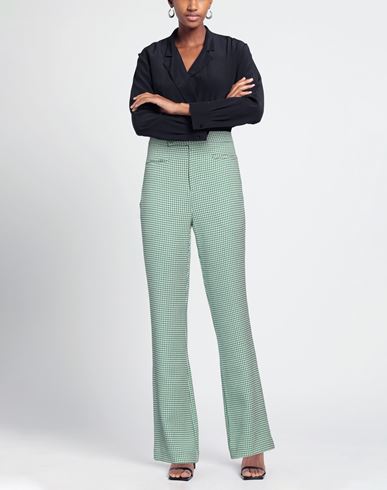 Woman Pants Green Size S Polyester, Viscose, Elastane