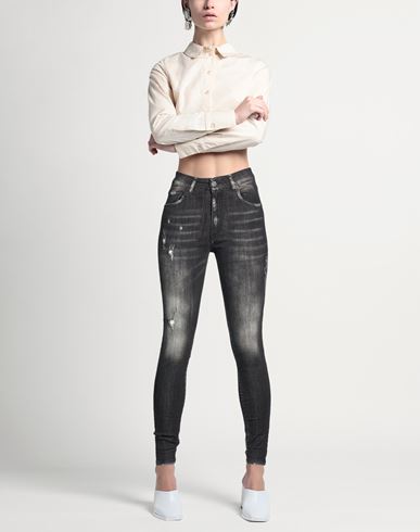 Patriòt Woman Jeans Black Size 26 Cotton, Elastane