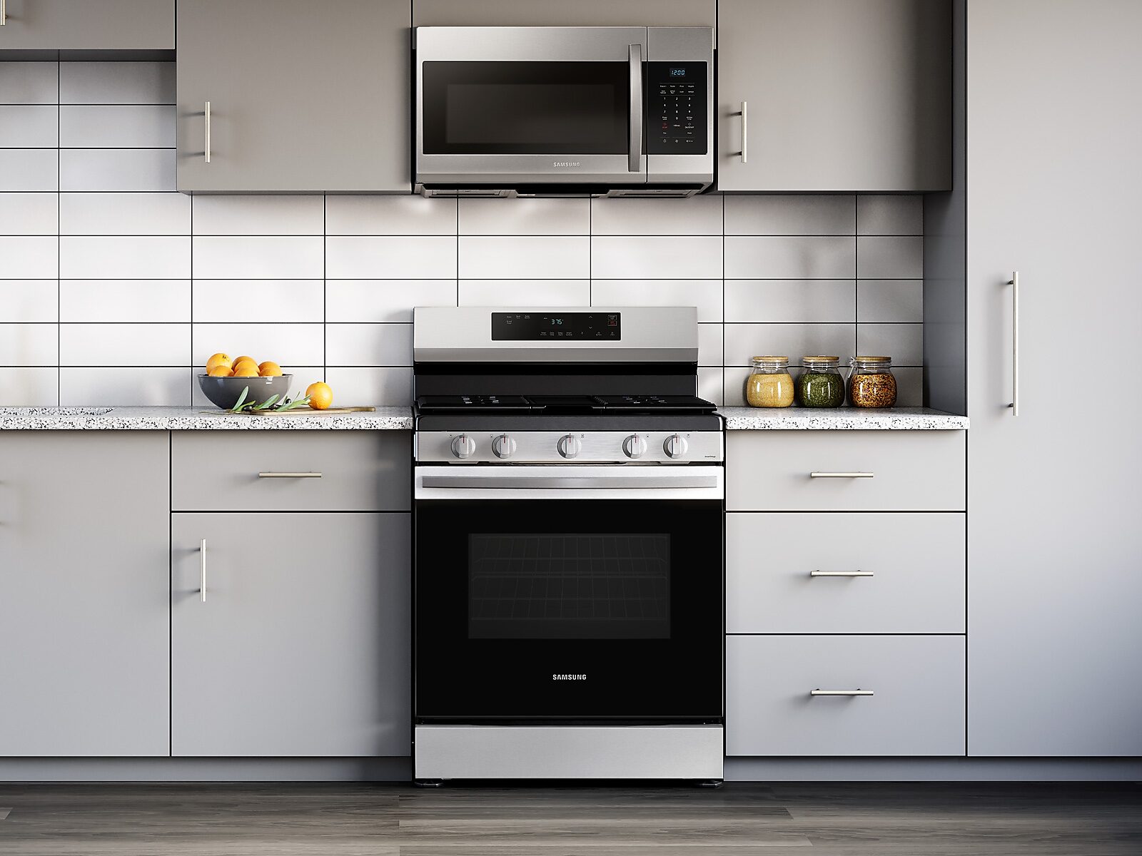 6.0 cu. ft. Smart Freestanding Gas Range with Integrated Griddle in Stainless Steel(NX60A6111SS/AA)