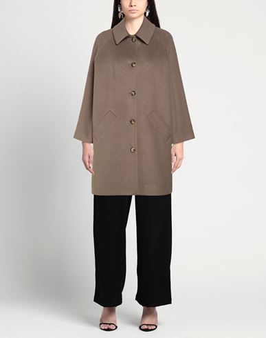 Woman Coat Taupe Size 12 Acrylic, Synthetic fibers, Wool, Alpaca wool, Mohair wool