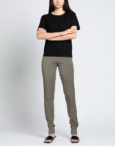 Woman Pants Green Size 12 Wool, Lycra