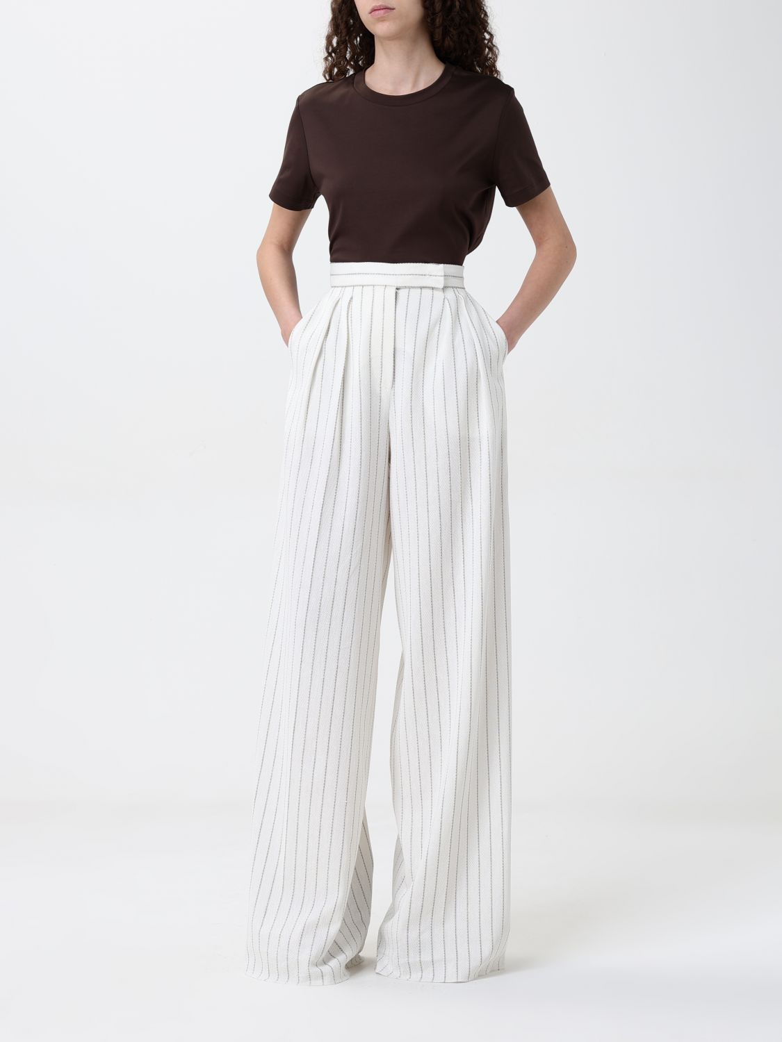 Pants MAX MARA Woman color White