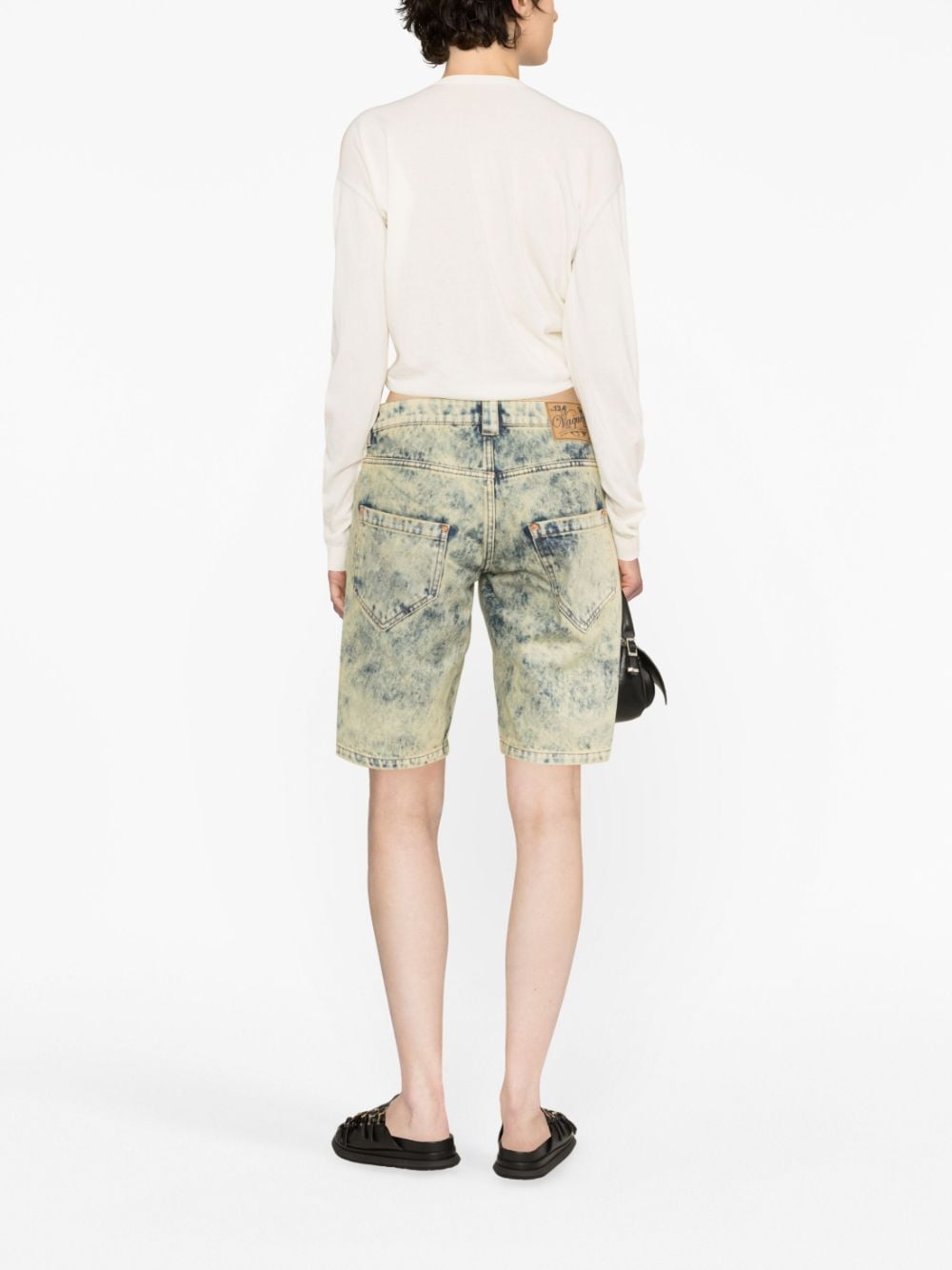 Vaquera Denim Split Shorts