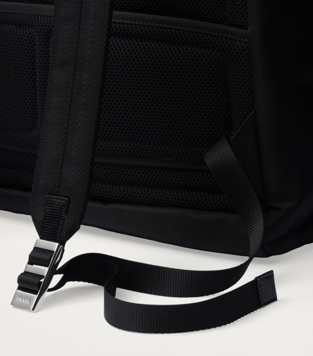 Re-Nylon And Saffiano Leather Backpack